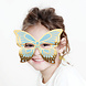 Gekleurde Vlinder Maskers 19cm 8st Gekleurde Vlinder Maskers 19cm 8st