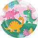 Gekleurde Dino Borden 23cm 8st Gekleurde Dino Borden 23cm 8st
