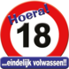 Deurbord 18 Jaar Verkeersbord 50cm Deurbord 18 Jaar Verkeersbord 50cm
