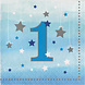 Blauwe Servetten 1 Jaar Sterren 33cm 16st Blauwe Servetten 1 Jaar Sterren 33cm 16st