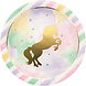 Gekleurde Unicorn Borden 23cm 8st Gekleurde Unicorn Borden 23cm 8st