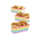 Gekleurde Snackbakje Strepen 11,4cm 24st Gekleurde Snackbakje Strepen 11,4cm 24st