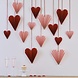 Hangdecoratie Hartjes 16st Hangdecoratie Hartjes 16st
