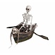 Halloween Tafeldecoratie Boot Met Skelet 37cm Halloween Tafeldecoratie Boot Met Skelet 37cm