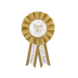 Goud Witte Rozet 50 Jaar Sarah Goud Witte Rozet 50 Jaar Sarah