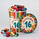 Gekleurde Snoepbakje 16 Jaar 12cm Gekleurde Snoepbakje 16 Jaar 12cm