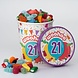 Gekleurde Snoepbakje 21 Jaar 12cm Gekleurde Snoepbakje 21 Jaar 12cm