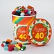 Gekleurde Snoepbakje 40 Jaar 12cm Gekleurde Snoepbakje 40 Jaar 12cm