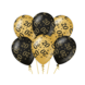 Goud Zwarte Ballonnen 20 Jaar 30cm 6st Goud Zwarte Ballonnen 20 Jaar 30cm 6st