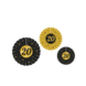 Goud Zwarte Hangdecoratie 20 Jaar 3st Goud Zwarte Hangdecoratie 20 Jaar 3st