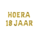 Gouden Ballonnen Set 18 Jaar Hoera 1,9m Gouden Ballonnen Set 18 Jaar Hoera 1,9m