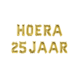 Gouden Ballonnen Set 25 Jaar Hoera 1,9m Gouden Ballonnen Set 25 Jaar Hoera 1,9m