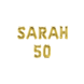 Gouden Ballonnen Set 50 Jaar Sarah 1,9m Gouden Ballonnen Set 50 Jaar Sarah 1,9m