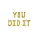 Gouden Ballonnen Set You Did It 1,9m Gouden Ballonnen Set You Did It 1,9m