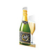 Champagne Kaart 20 Jaar 18cm Champagne Kaart 20 Jaar 18cm