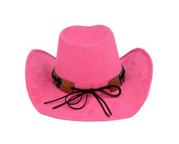roze cowboy hoed