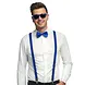Accessoireset blauw partybril, vlinderstrik en bretels Accessoireset blauw partybril, vlinderstrik en bretels