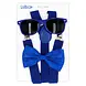 Accessoireset blauw partybril, vlinderstrik en bretels Accessoireset blauw partybril, vlinderstrik en bretels