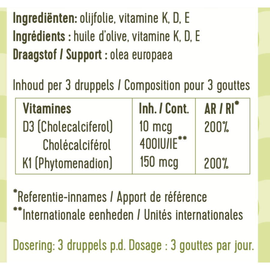 Olive Drops - Vitamin D and K baby drops