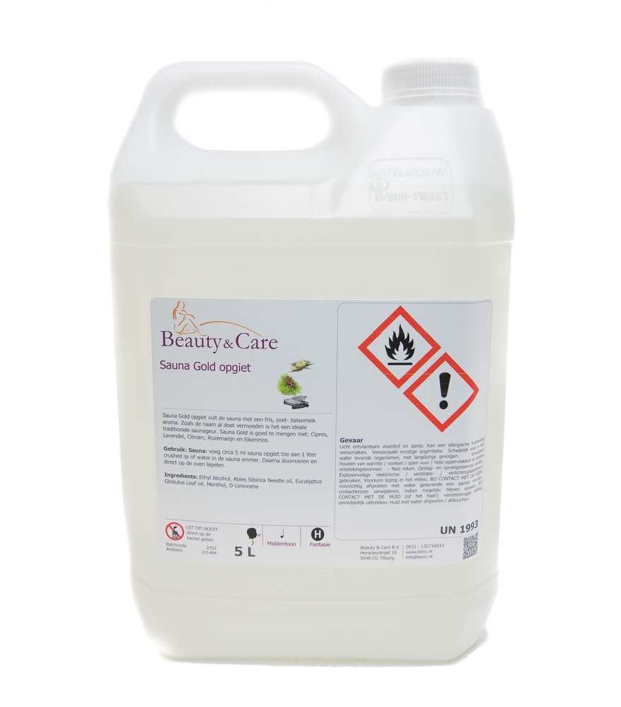 Beauty & Care Sauna Gold opgietmiddel Beauty & Care Sauna Gold opgietmiddel