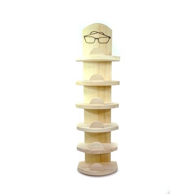 Glasses holder wood for 6 glasses