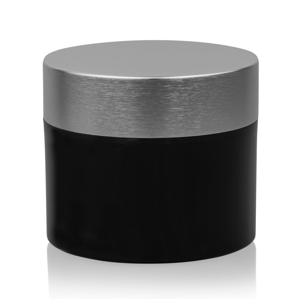 Beauty & Care 200-ml-Glas mit Deckel aus gebürstetem Aluminium Beauty & Care 200-ml-Glas mit Deckel aus gebürstetem Aluminium