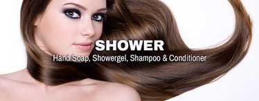 Savon à mains, gel douche et shampoing