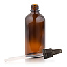 Flasche 100 ml Braunglas mit schwarzer Pipette Flasche 100 ml Braunglas mit schwarzer Pipette