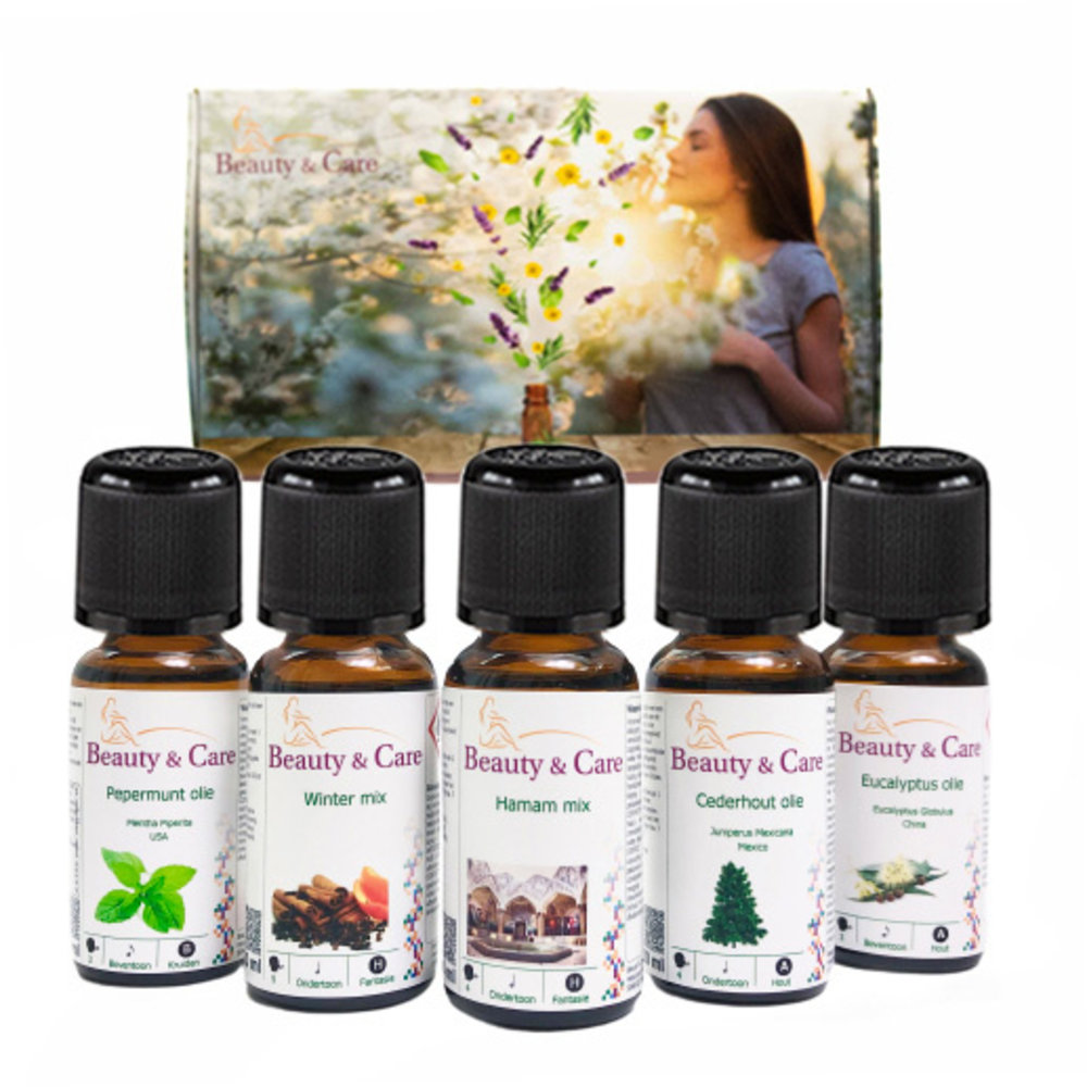 Beauty & Care Cadeaupakket etherische olie set basis Beauty & Care Cadeaupakket etherische olie set basis
