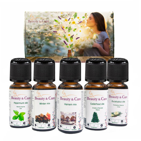 Beauty & Care Cadeaupakket etherische olie set basis Beauty & Care Cadeaupakket etherische olie set basis