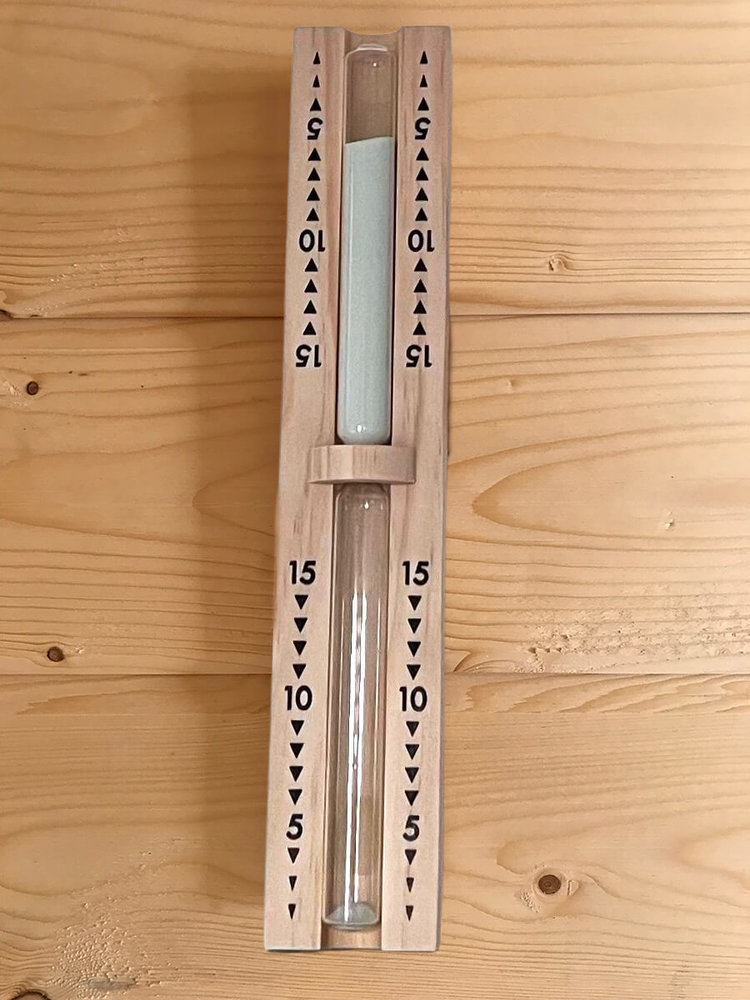 Beauty & Care Zandloper wit zand 15 min. Beauty & Care Zandloper wit zand 15 min.