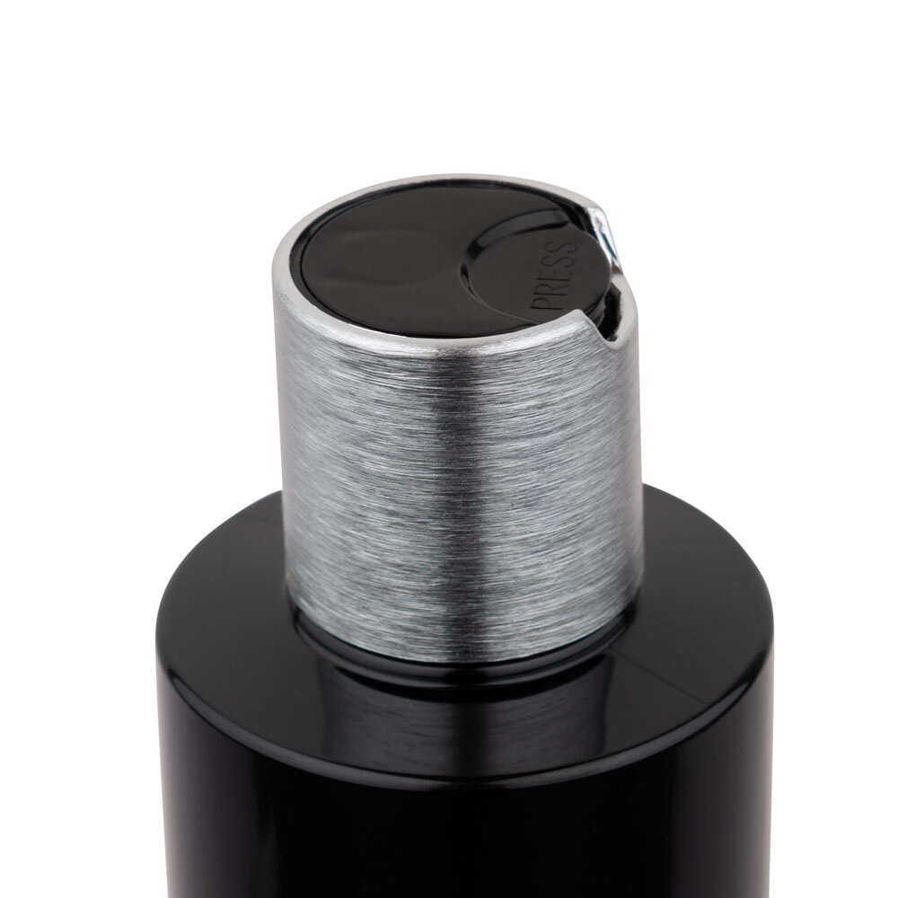 Beauty & Care Disctop brushed alu / zwarte dop 24/410 Beauty & Care Disctop brushed alu / zwarte dop 24/410