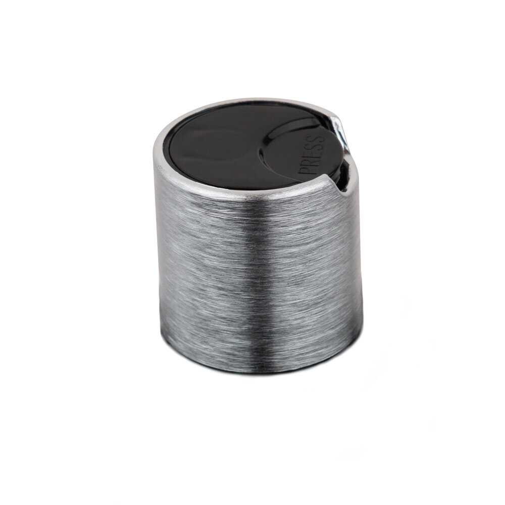 Beauty & Care Disctop aus gebürstetem Aluminium / schwarze Kappe 24/410 Beauty & Care Disctop aus gebürstetem Aluminium / schwarze Kappe 24/410