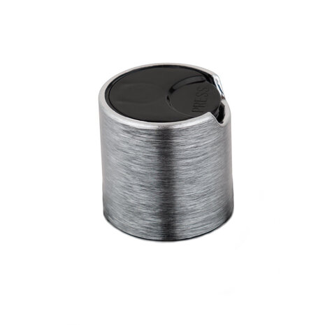 Beauty & Care Disctop aus gebürstetem Aluminium / schwarze Kappe 24/410 Beauty & Care Disctop aus gebürstetem Aluminium / schwarze Kappe 24/410