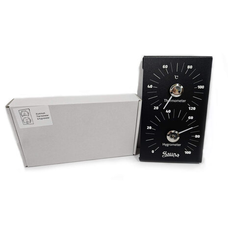 Beauty & Care Thermo-/Hygrometer black aluminum Beauty & Care Thermo-/Hygrometer black aluminum