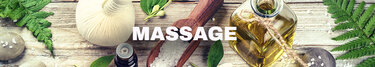 Huiles de massage et tampons aux herbes