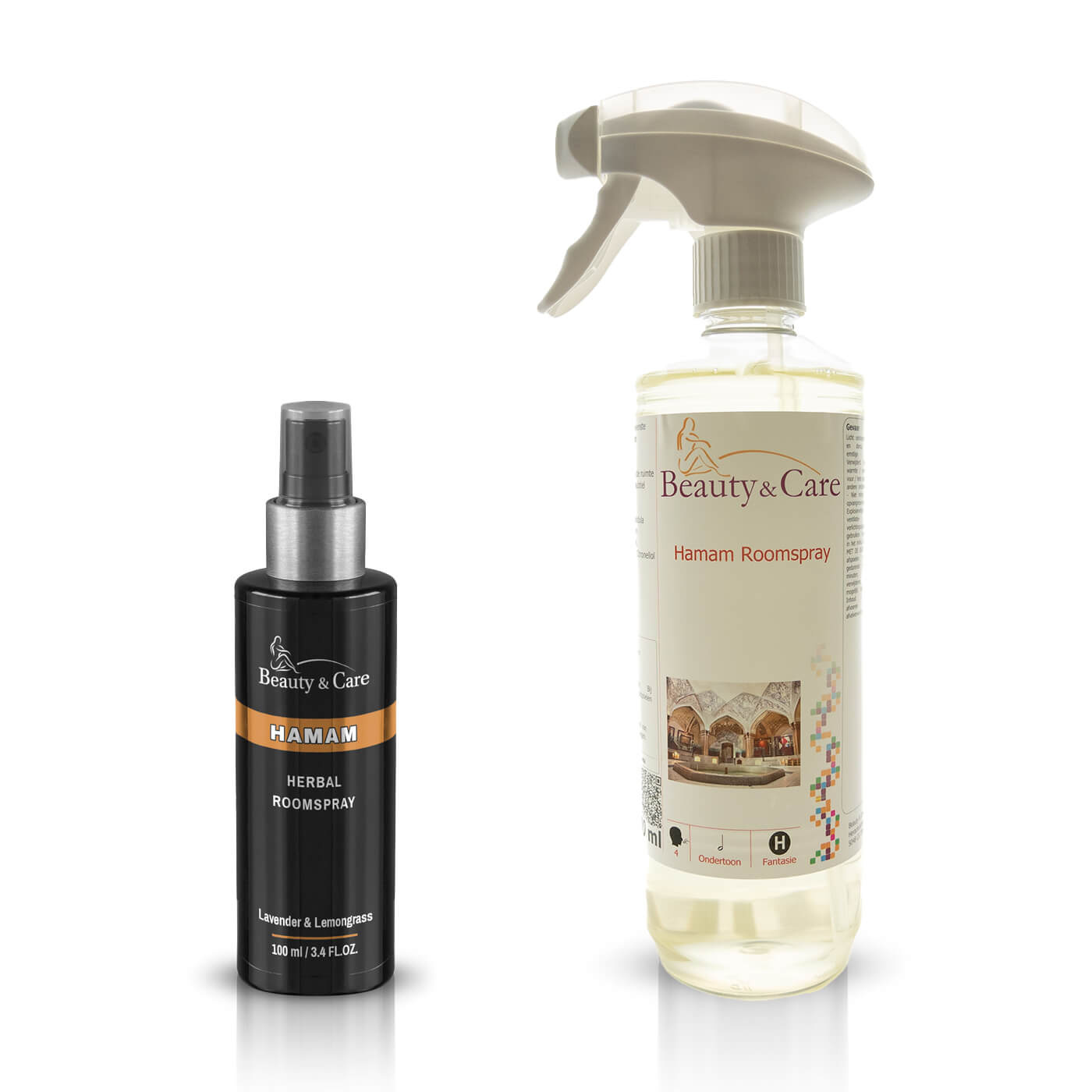 Spray d'ambiance Hamam 100 ml et flacon pulvérisateur 500 ml