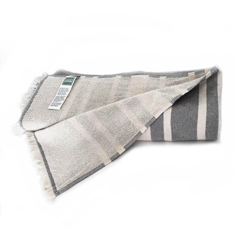 Serviette hammam gris clair rayé 180 x 80 cm Serviette hammam gris clair rayé 180 x 80 cm