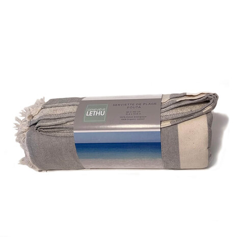 Serviette hammam gris clair rayé 180 x 80 cm Serviette hammam gris clair rayé 180 x 80 cm