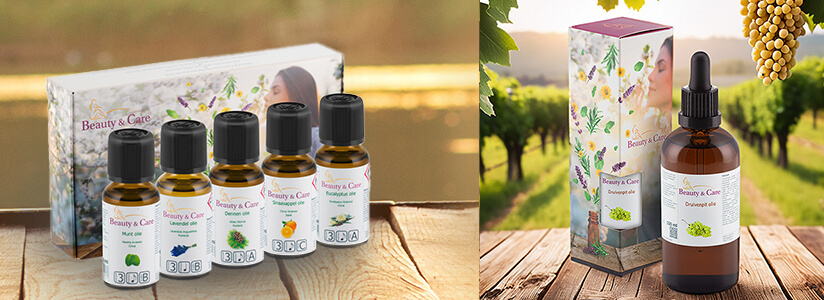 Druivenpit olie en etherische olie