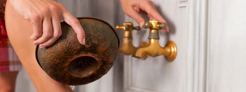 Koperen hamamschalen