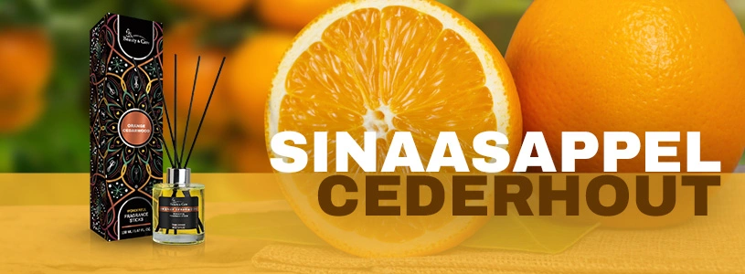 Sinaasappel Cederhout geurstokjes 150 ml