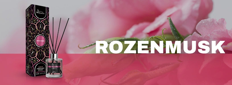 Rozenmusk geurstokjes 150 ml