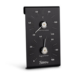 Beauty & Care Thermo-/Hygrometer zwart alu Beauty & Care Thermo-/Hygrometer zwart alu