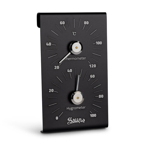 Beauty & Care Thermo-/Hygrometer aus schwarzem Aluminium Beauty & Care Thermo-/Hygrometer aus schwarzem Aluminium