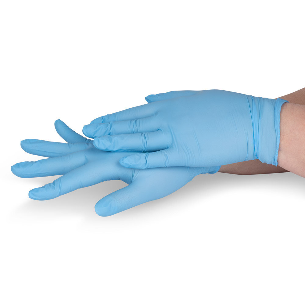 Beauty & Care Gant doux nitrile bleu non poudré 100 pièces Beauty & Care Gant doux nitrile bleu non poudré 100 pièces