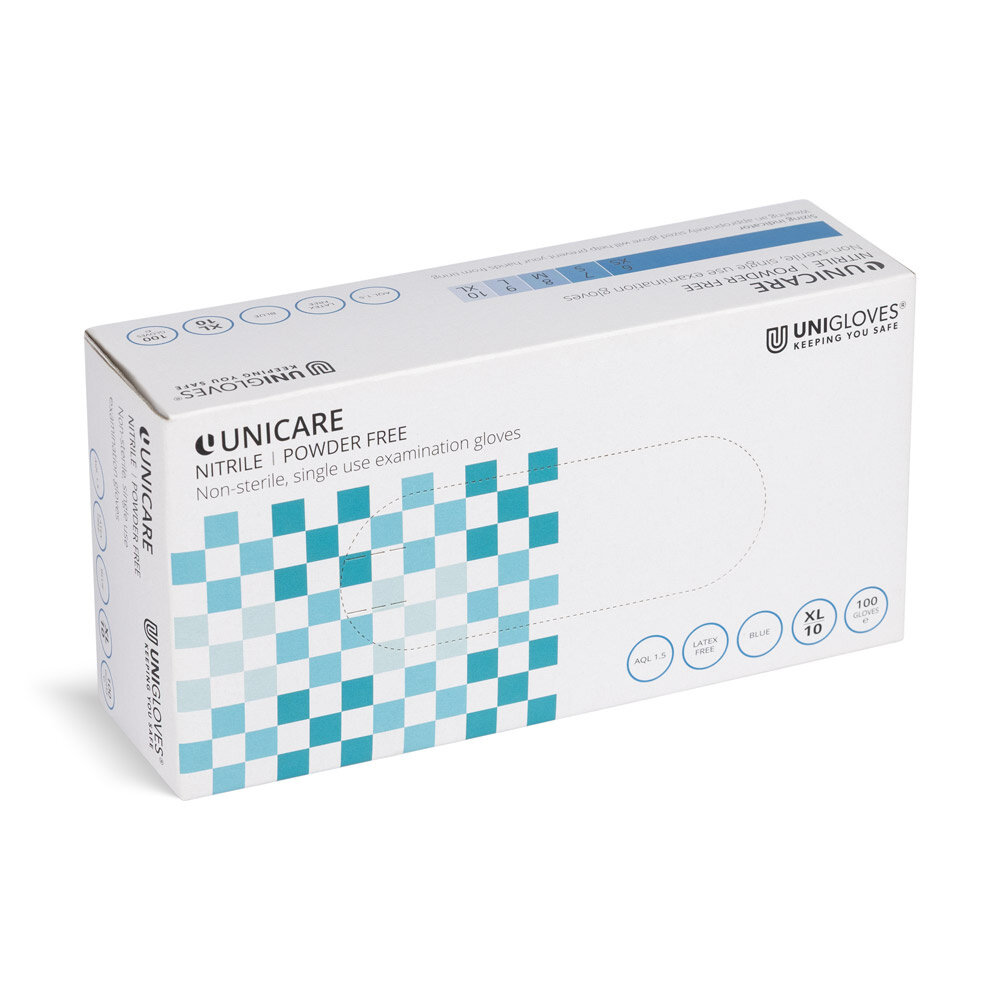 Beauty & Care Gant doux nitrile bleu non poudré 100 pièces Beauty & Care Gant doux nitrile bleu non poudré 100 pièces