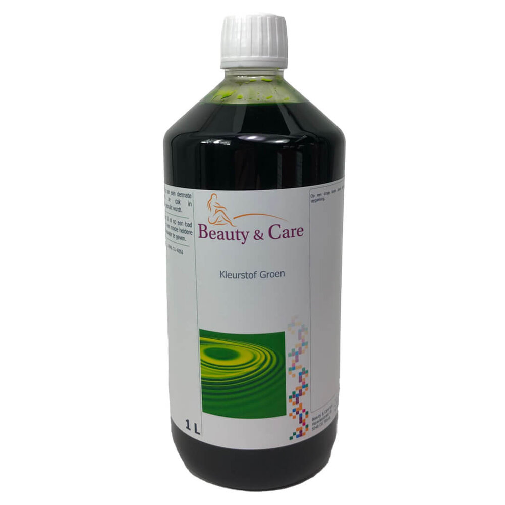 Beauty & Care Groene kleurstof fles 1 liter