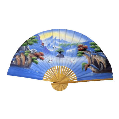 Beauty & Care Chinesischer Fächer Pastellblau 150 cm