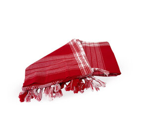Beauty & Care Pestemal rot kariert 170 x 80 cm Beauty & Care Pestemal rot kariert 170 x 80 cm